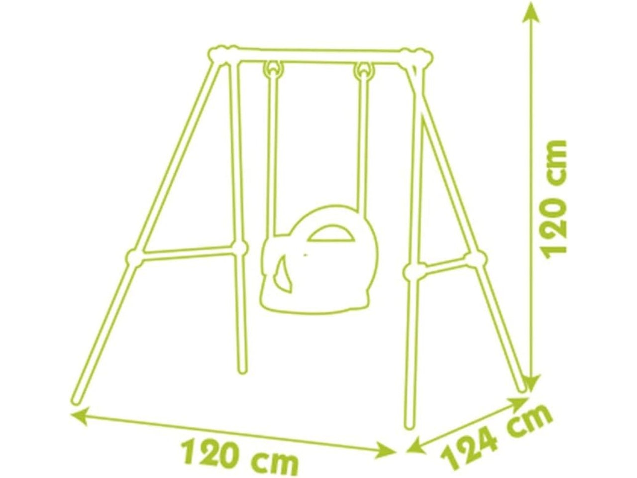 Dolce Altalena, età consigliata 6/36 Mesi, Altezza 120 Cm - Smoby