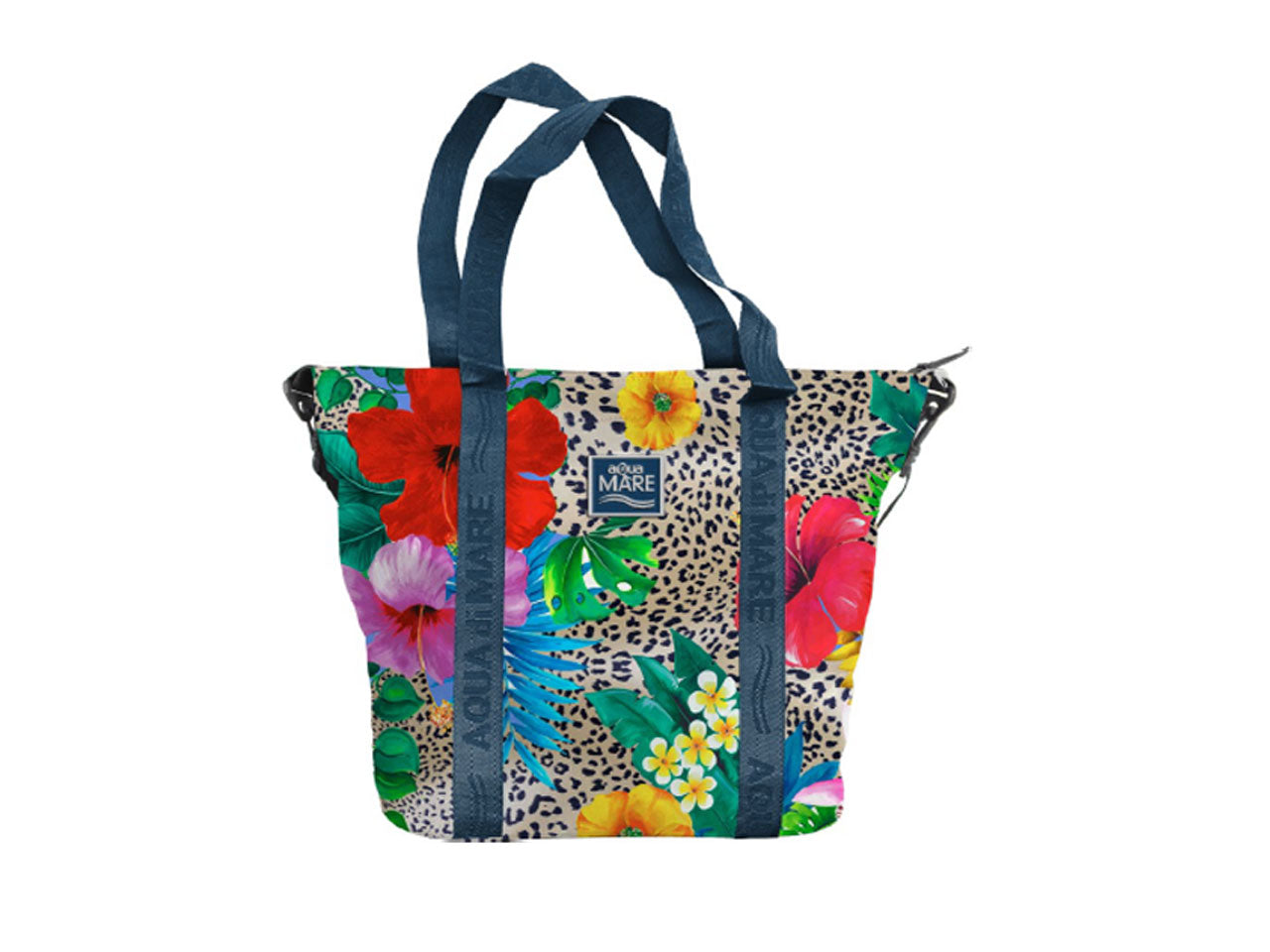 Borsa mare in poliestere blu 22771 navy