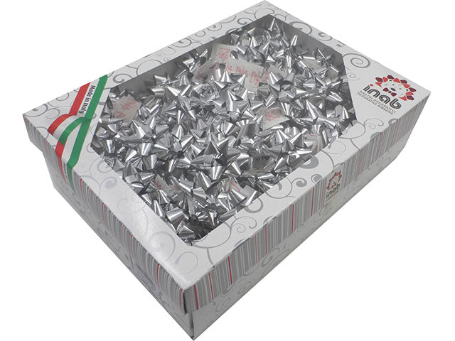 Coccarde 10x50mm in confezione da 100 pezzi argento