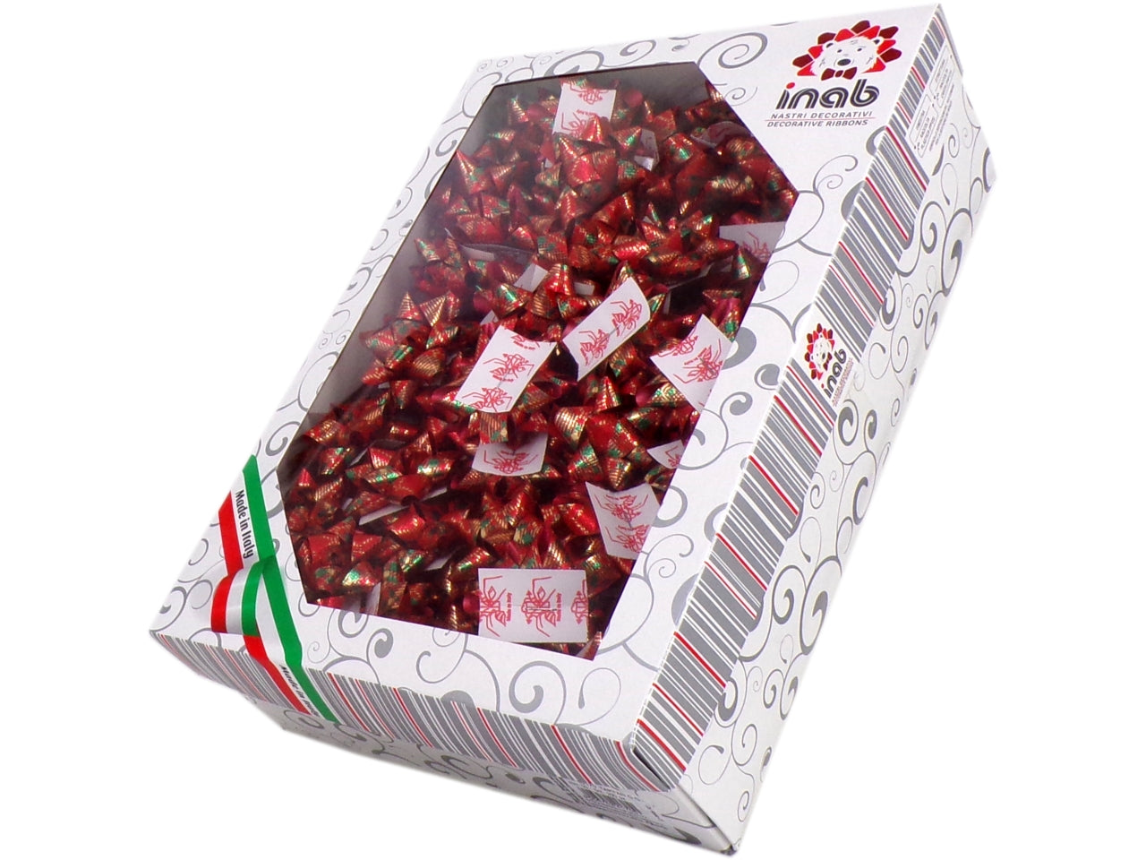 Coccarde tartan 10mm in confezione da 100 pezzi rosse