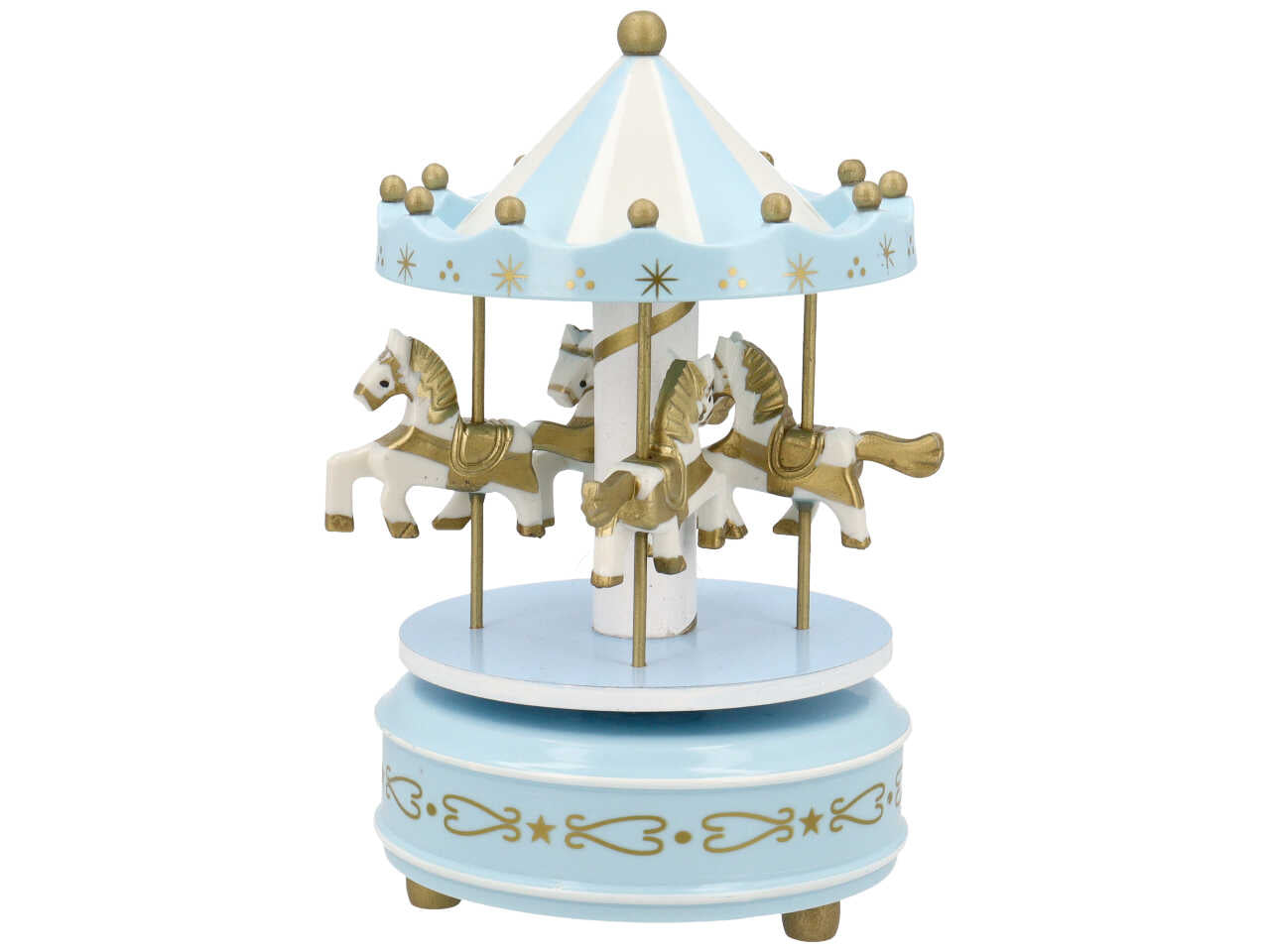 Giostra cavalli con carillon 10xh14cm 4 colori assortiti