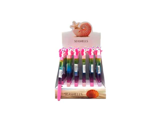 Penna c/unicorno bianco/rosa