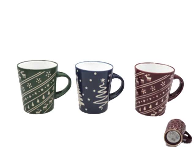 Tazza misura h.10,3xd.7x9cm con disegno natalizio assortite