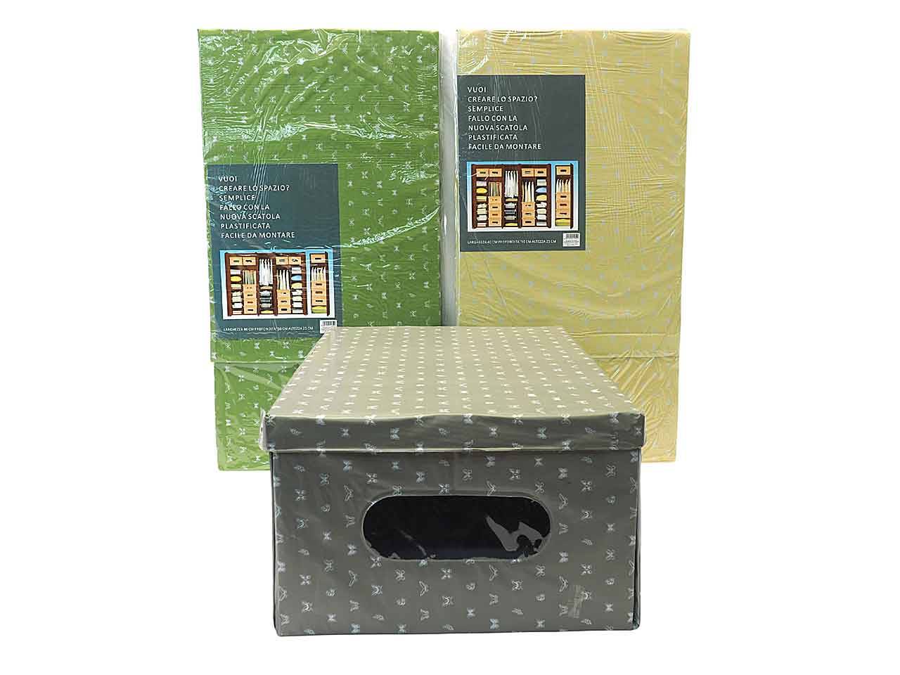 Scatola p.biancheria 40x50x25cmfarfalle