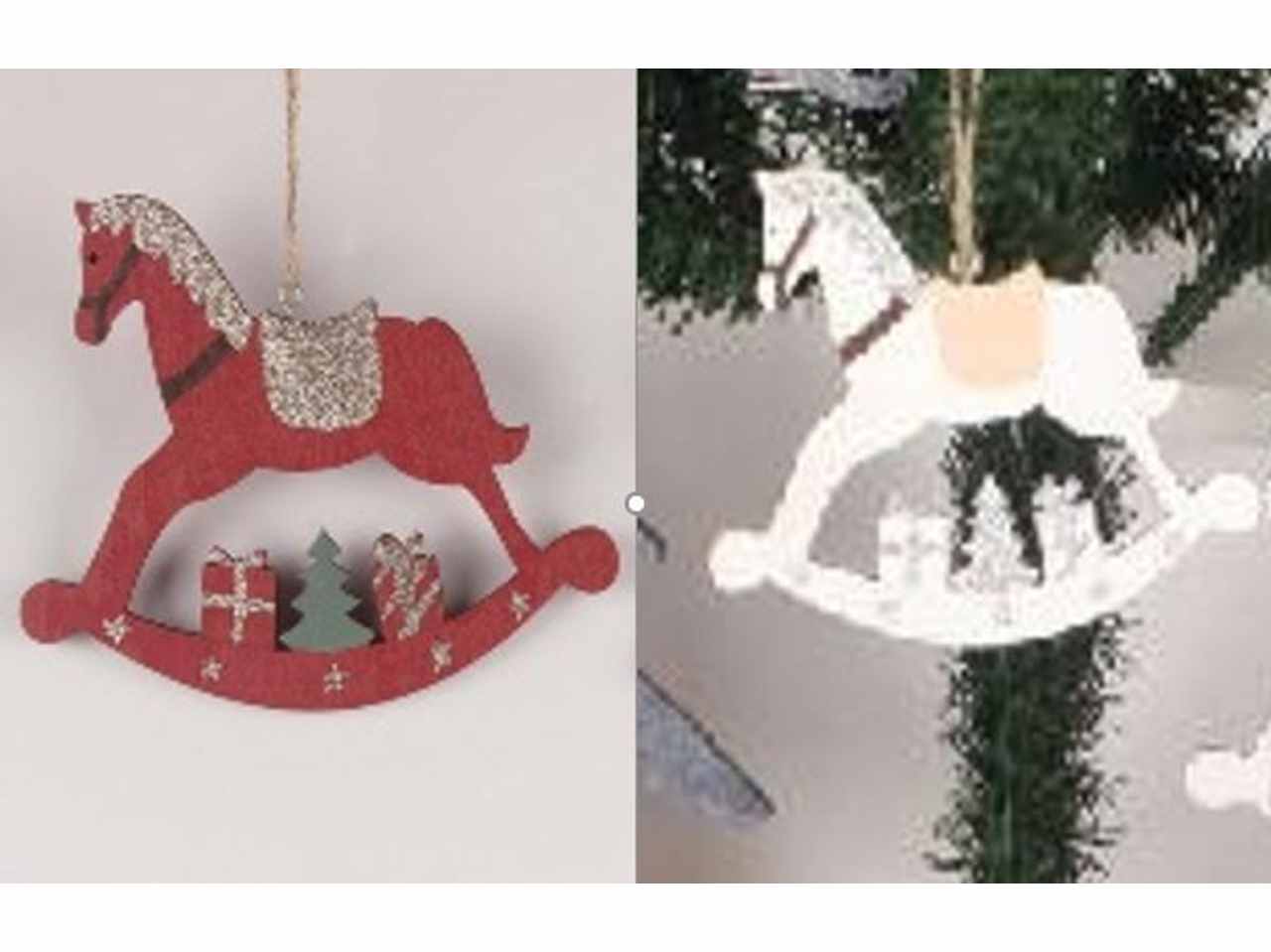 Cavallo a dondolo da appendere legno h11x14cm 2ass.