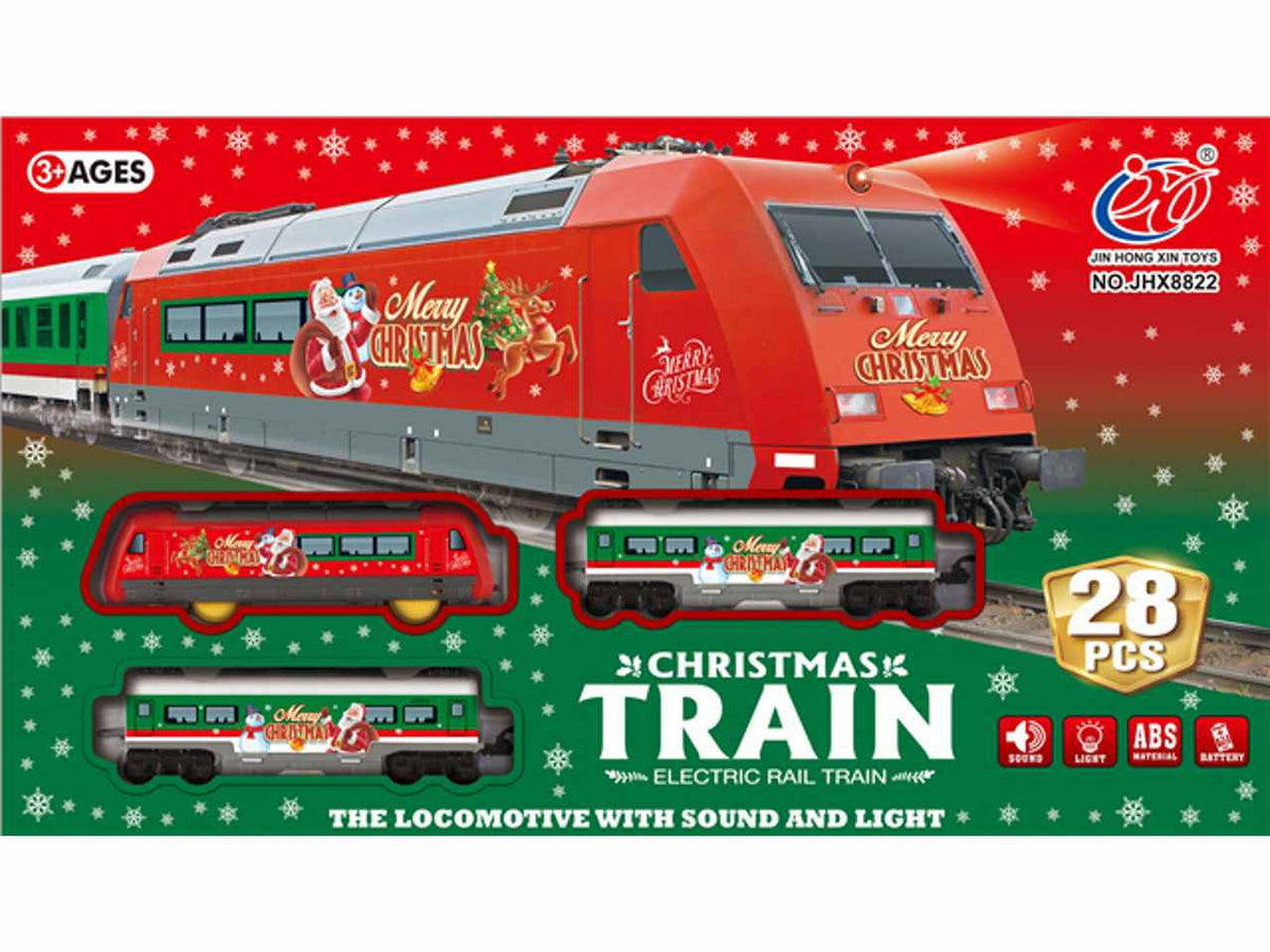 Trenino con pista 28 pcs christmas train c/luce&suono (59x6.5x33.5)