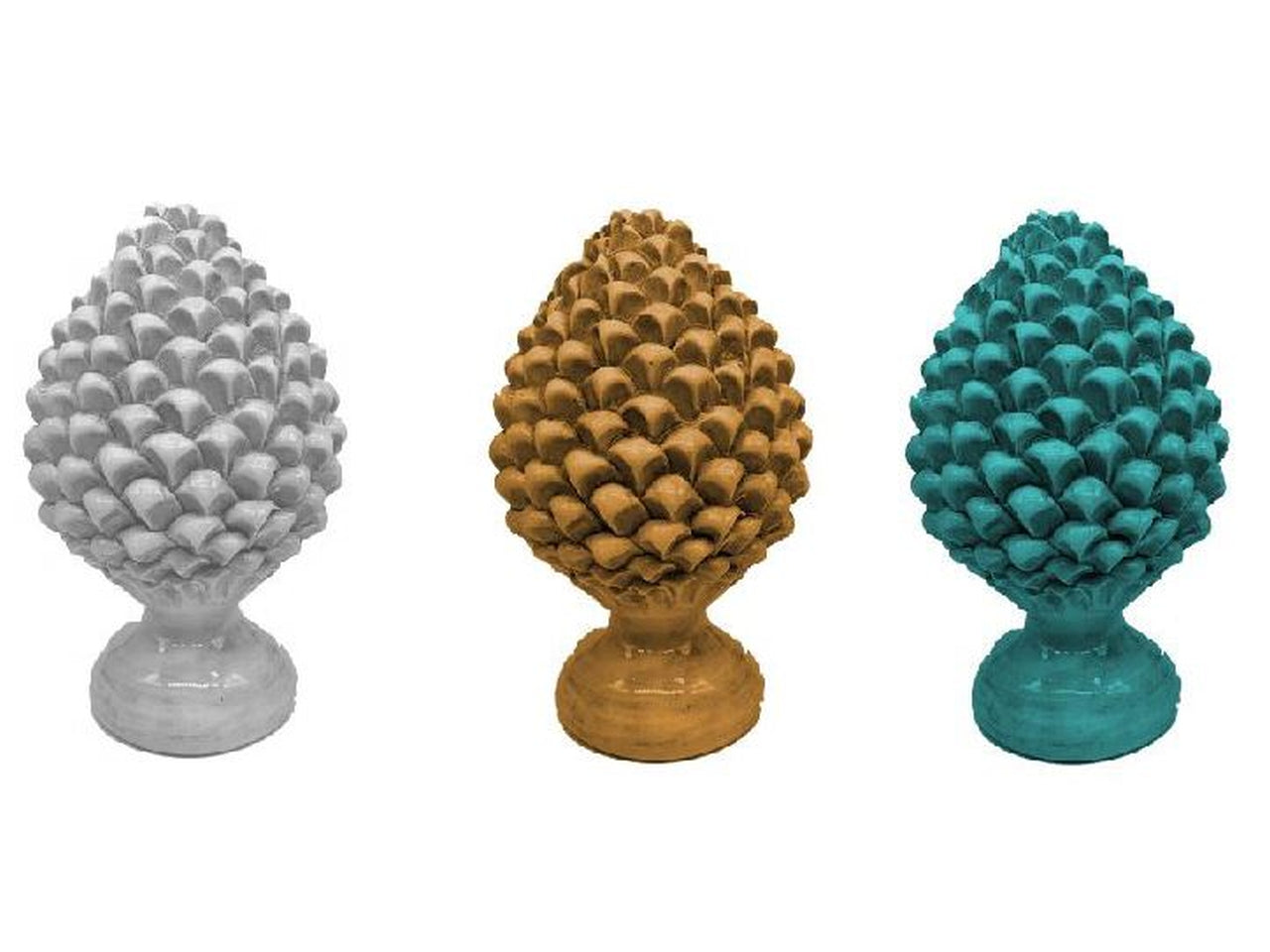 Pigna lucida anticata h.38cm colori assortiti