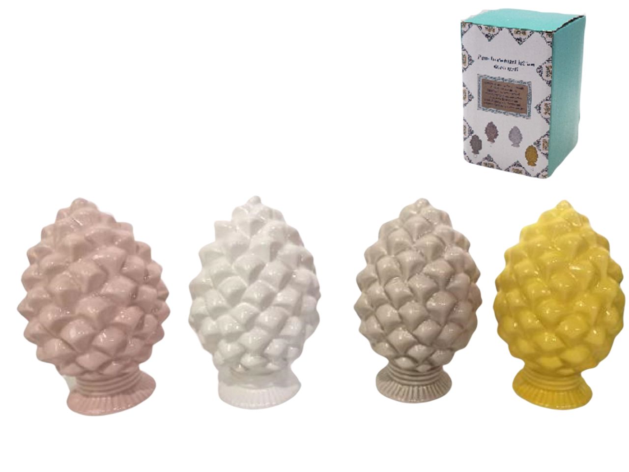 Pigna lucida h.18x12x12cm colori assortiti