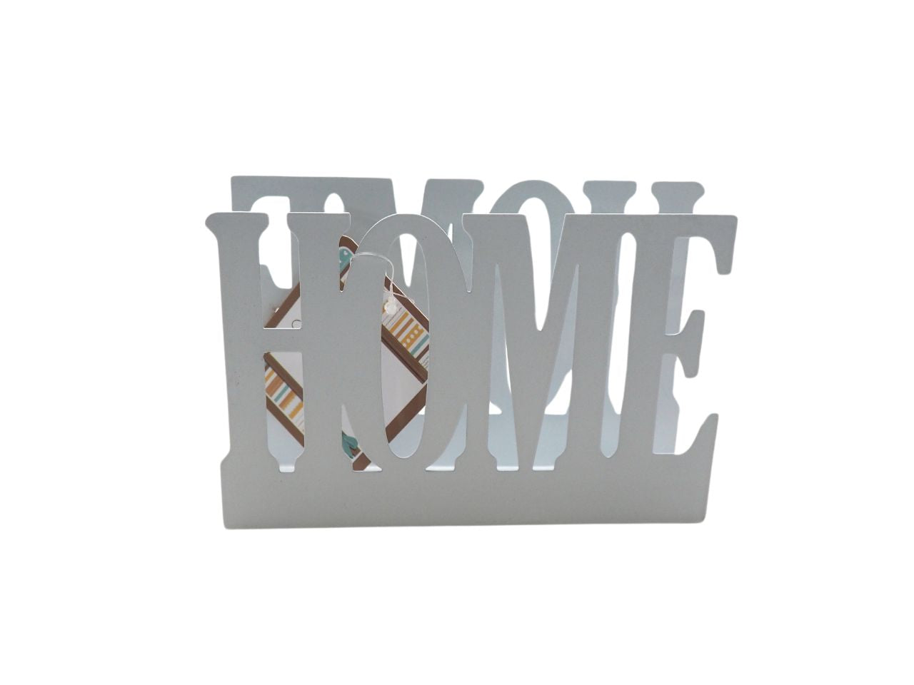 Porta salviette in metallo h.15x10x4cm home bianco