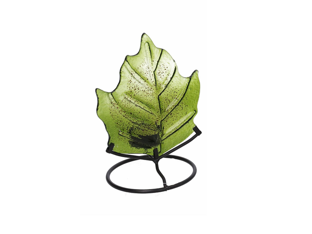 Portacandele foglia 19x19cm