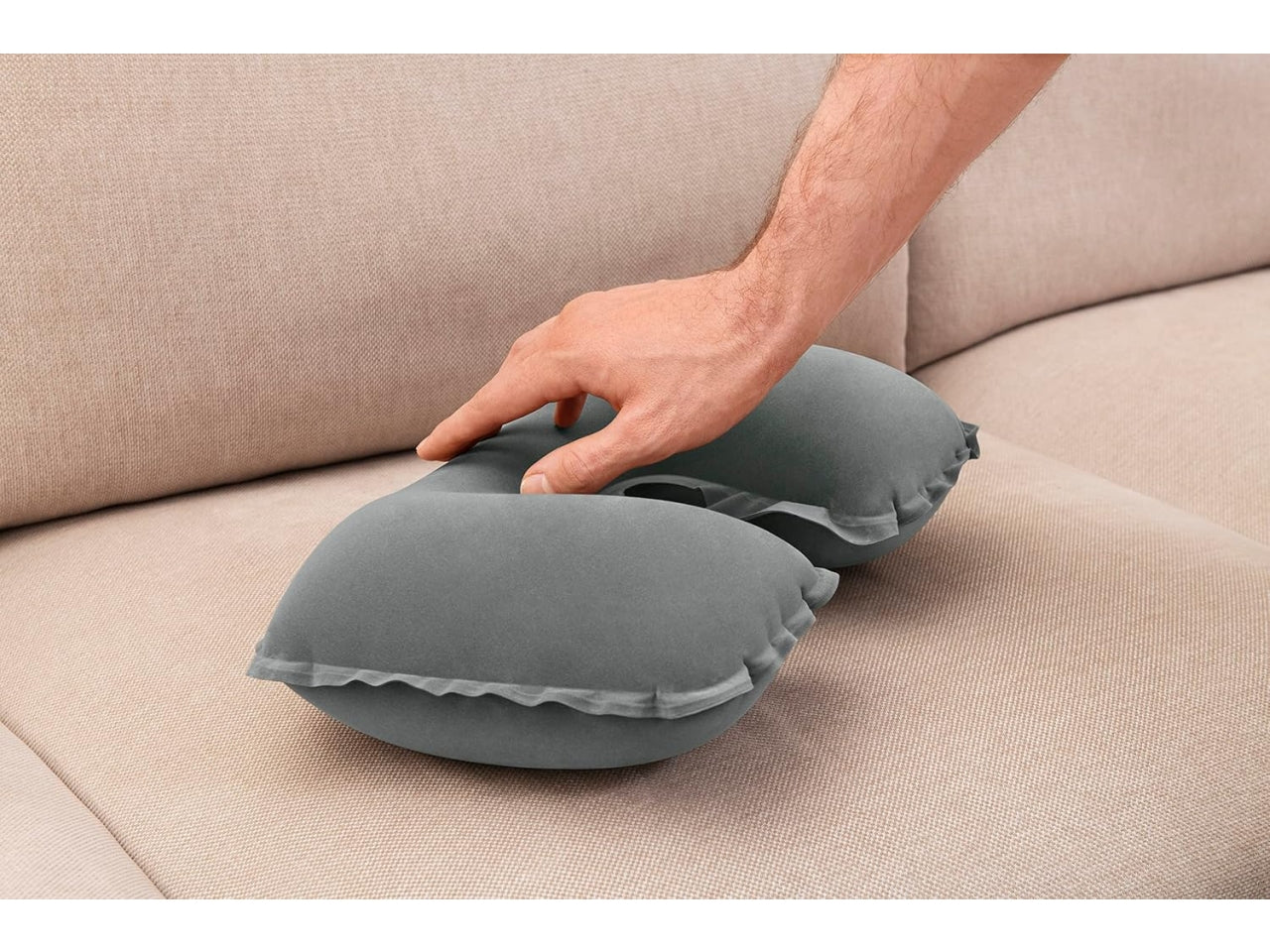 Cuscino cervicale da viaggio 37x24x10cm in 2 colori