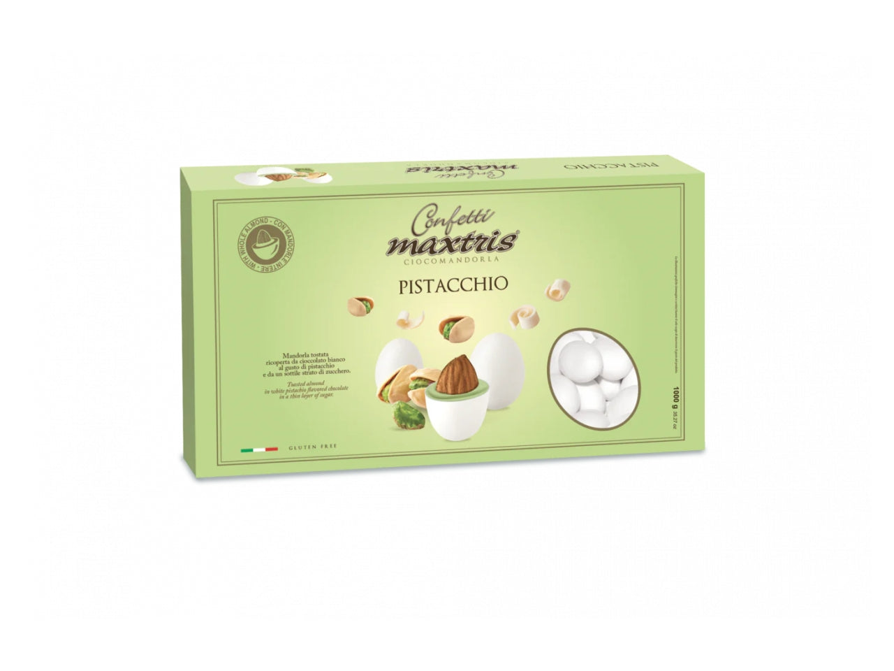 Confetti Maxtris al gusto Pistacchio per bomboniere - 1kg