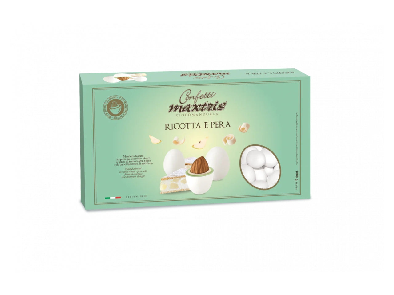 Confetti Maxtris al gusto di Ricotta e pera per bomboniere - 1kg