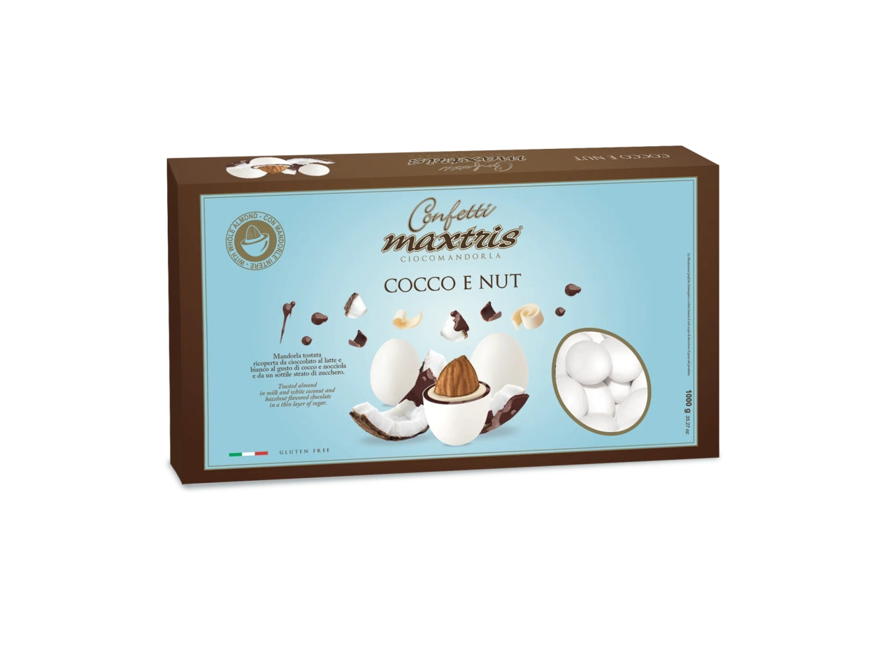 Confetti Maxtris al gusto di Cocco e Nut per bomboniere - 1kg