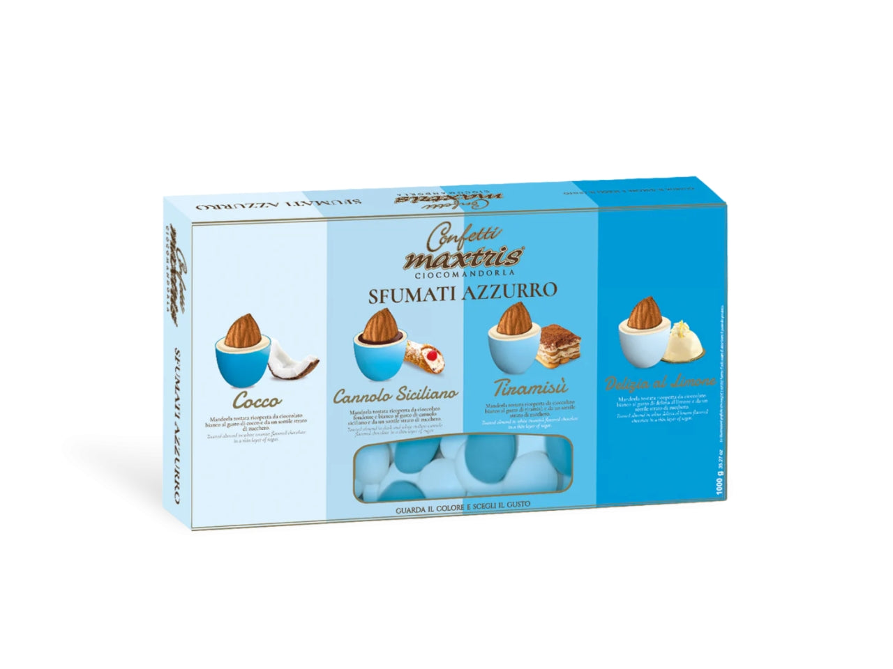 Confetti Maxtris Sfumati Azzurri per bombinere da nascita e battesimo bimbo - 1kg