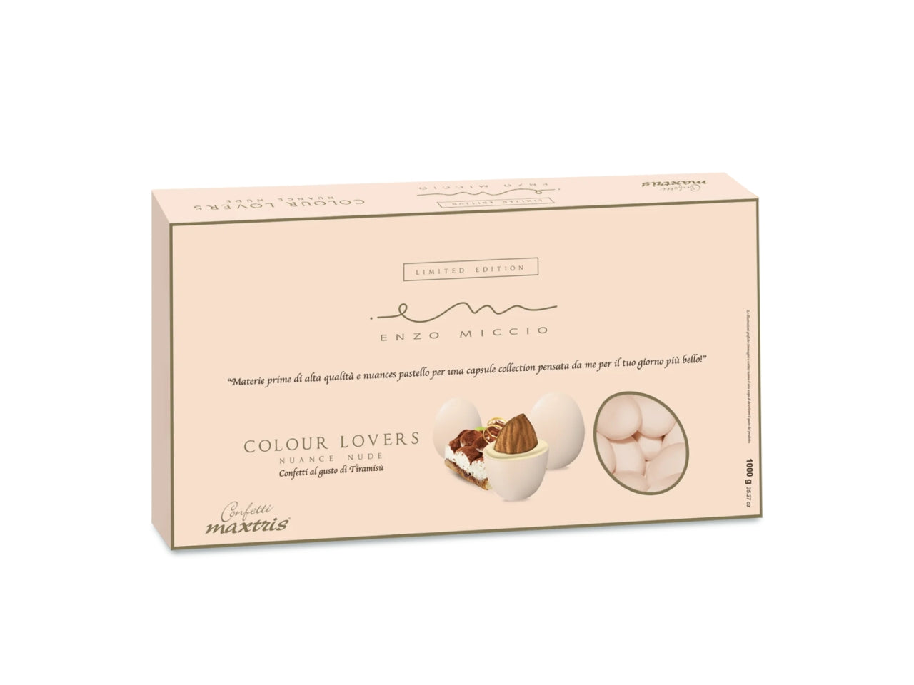 Confetti Maxtris gusto Tiramisù per bomboniere da nascita e battesimo - Enzo Miccio Premium Collection - 1kg