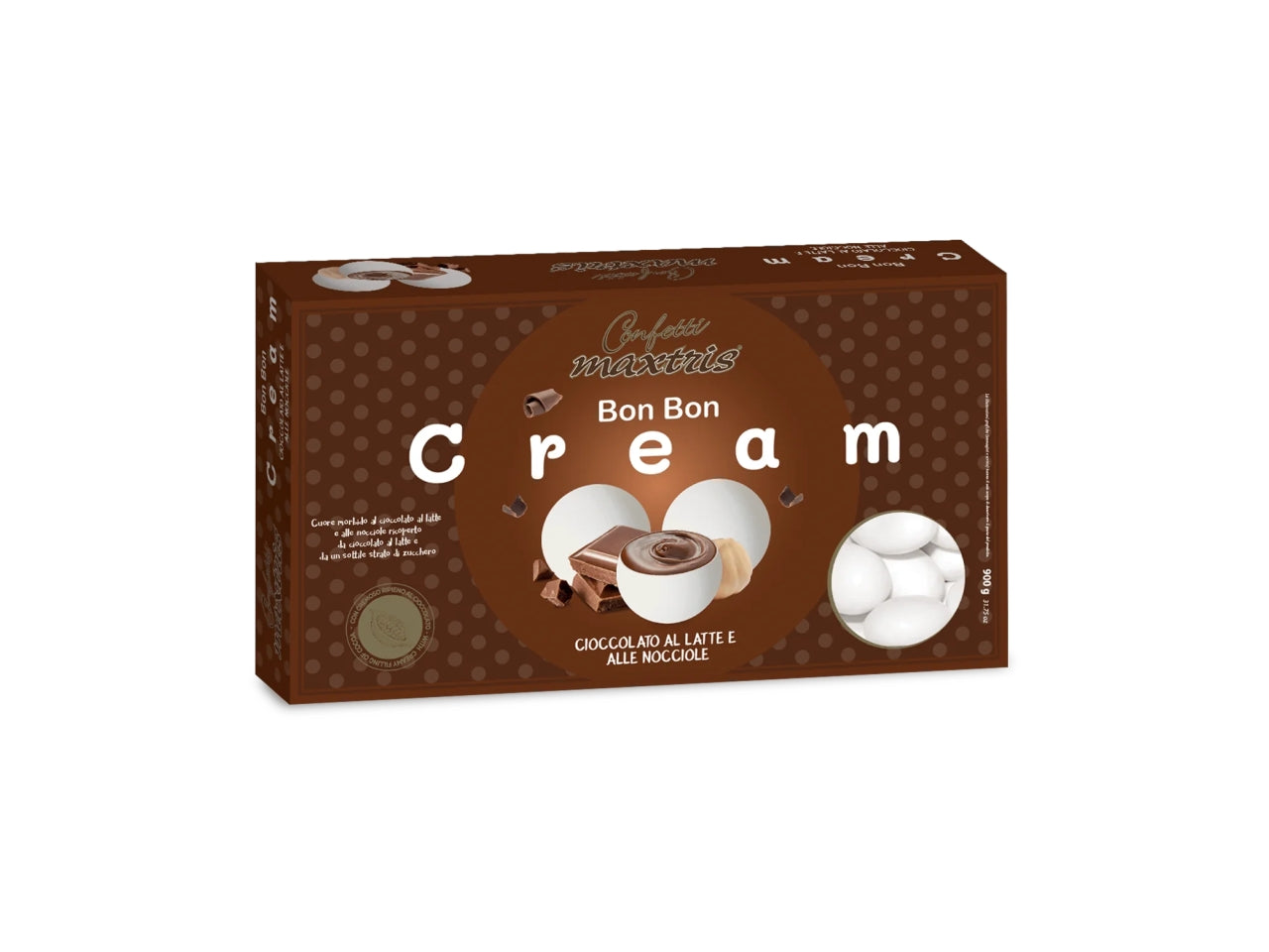 Confetti Maxtris Bon Bon Bianchi al gusto nocciola per bomboniere - 900gr