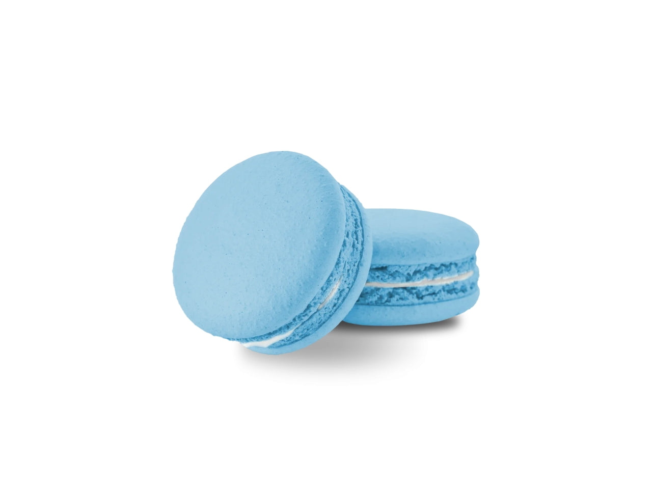 Macarons Maxtris al gustoVaniglia per bomboniere - Celeste - 5 pezzi - 78gr