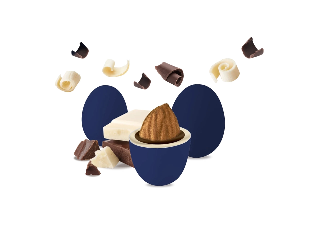 Confetti Maxtris Classico Blu ricoperti di cioccolato fondente o bianco per bomboniere - 1kg