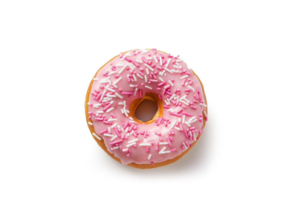 Donuts ciambelle alla fragola senza glutine, in scatola da 6 pezzi confezionati singolarmente - Maxtris