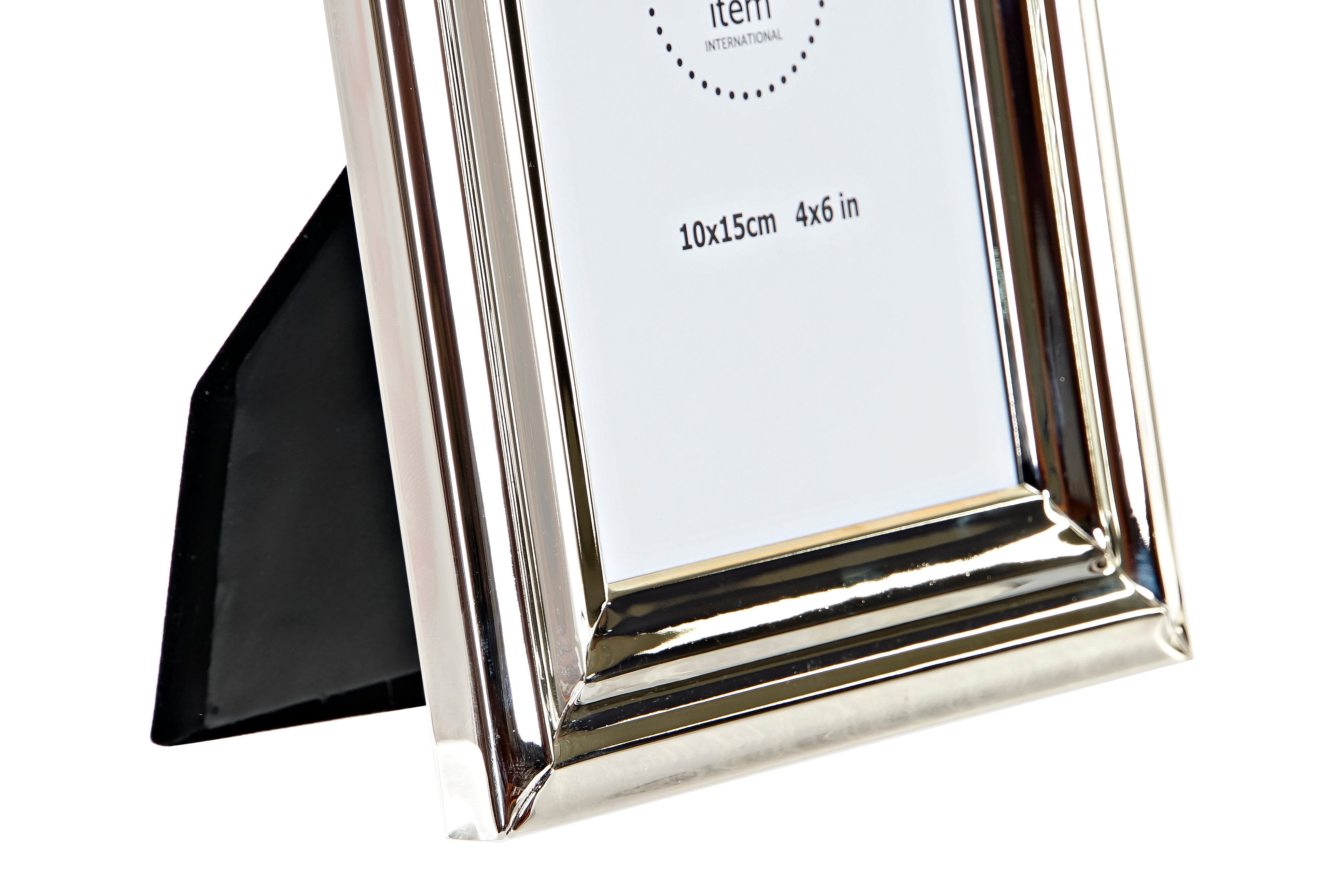 Cornice foto 10x15cm in metallo 15x2x20cm platinato