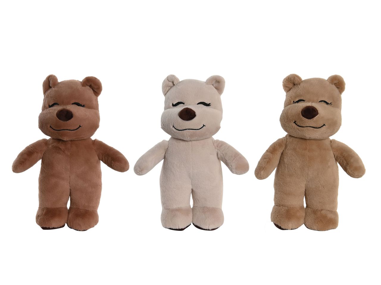 Peluche orsacchiotto in poliestere 15x15x30cm 3 modelli assortiti