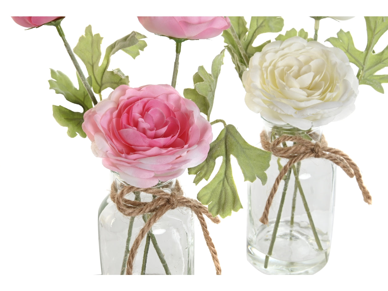 Pianta in poliestere e cristallo misura 6,5x6,5x26cm in 2 modelli assortiti