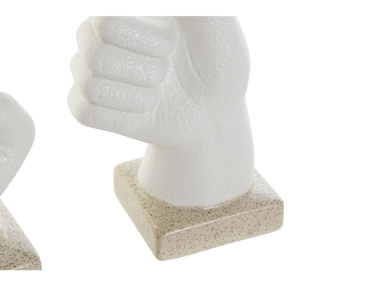 Statua mani in resina stile scandinavo bianco e naturale 10x6.5x17 cm - Item