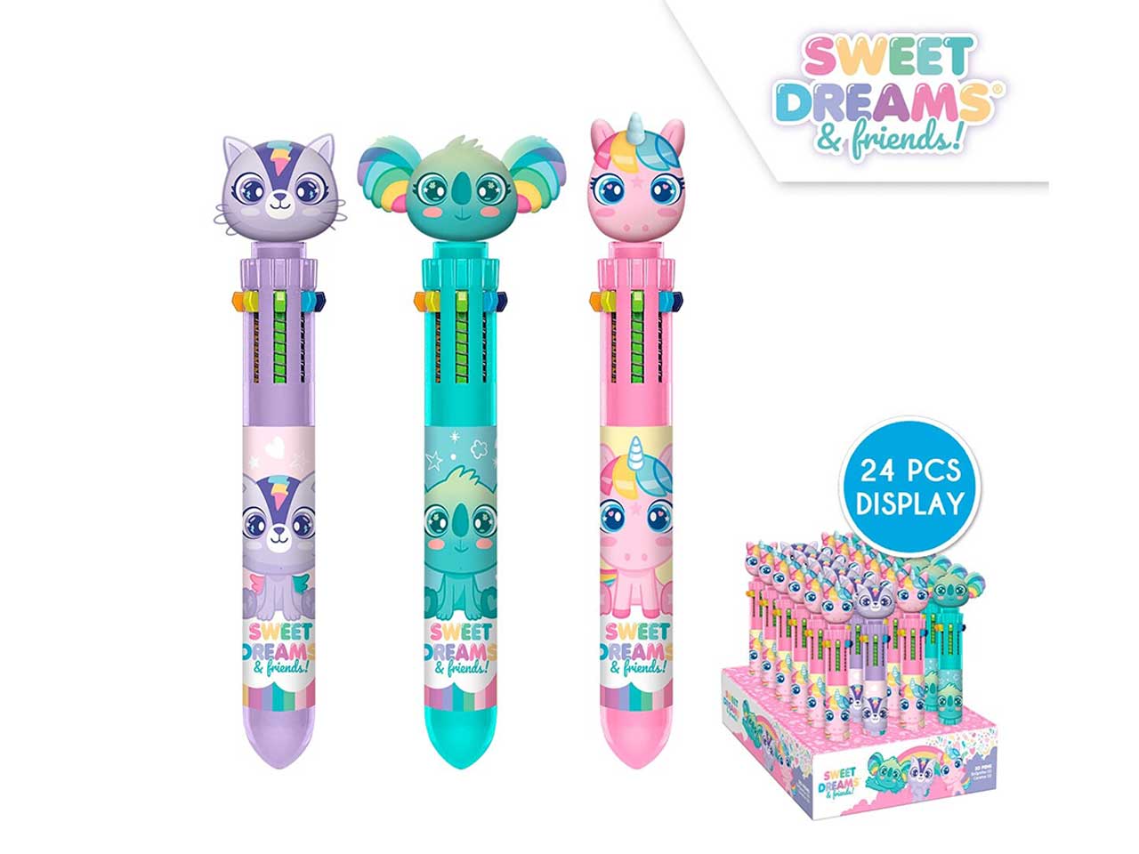 Penna 10 colori unicorno 15,5 cm - Sweet Dreams