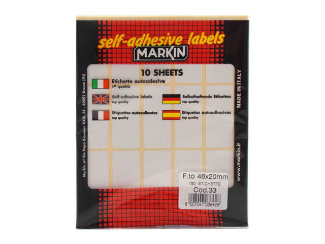 Etichette adesive busta 33 46x20 10033