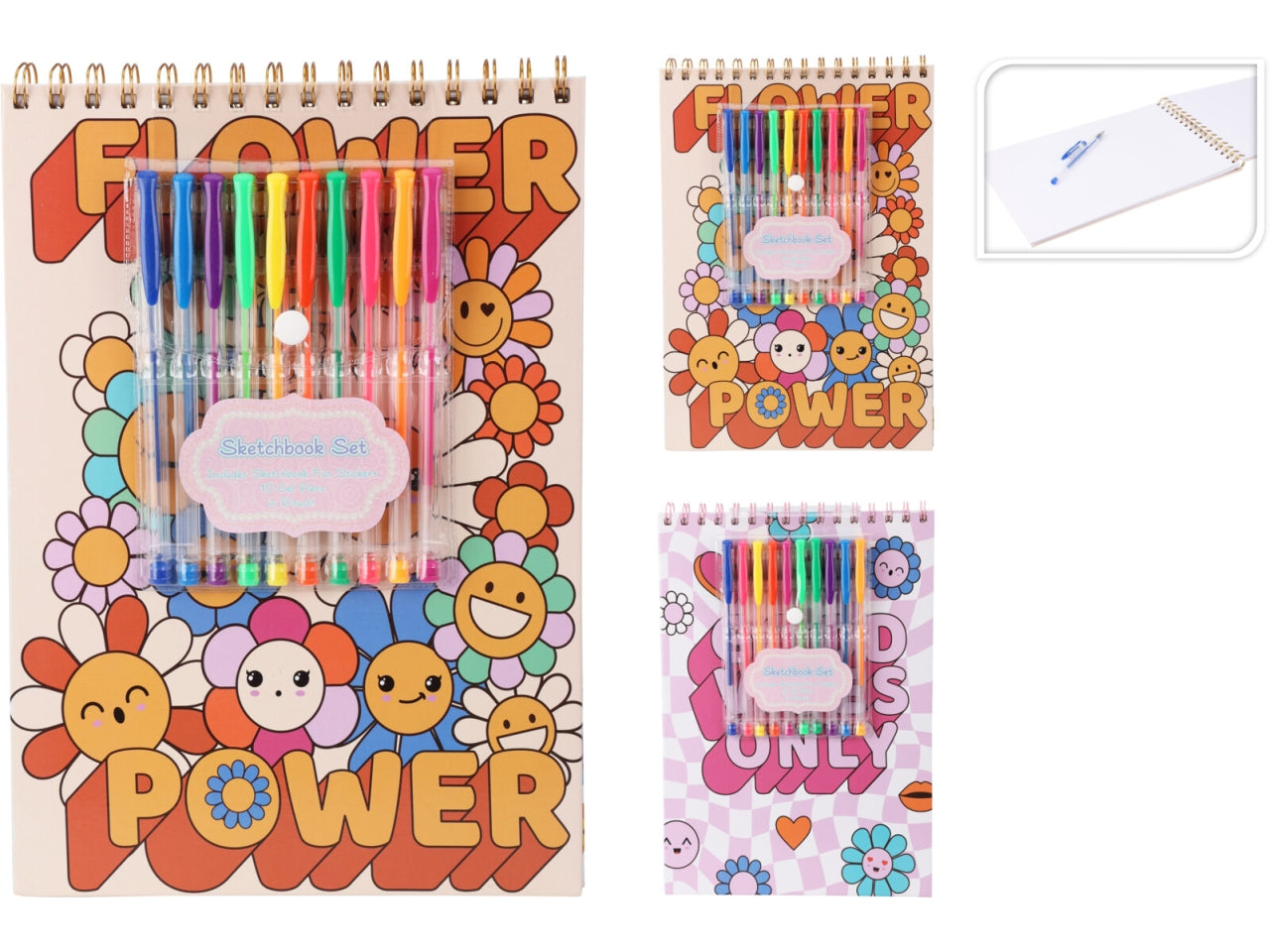 Sketchbook+10penne gel in colori assortiti