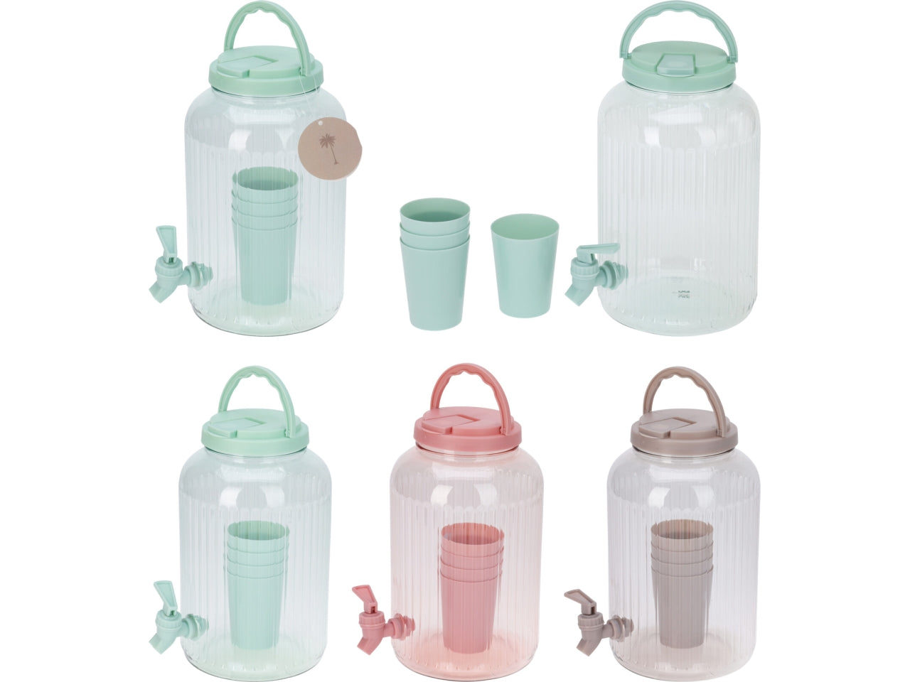 Dispenser beverage pet 3750ml 14x27cm in colori assortiti
