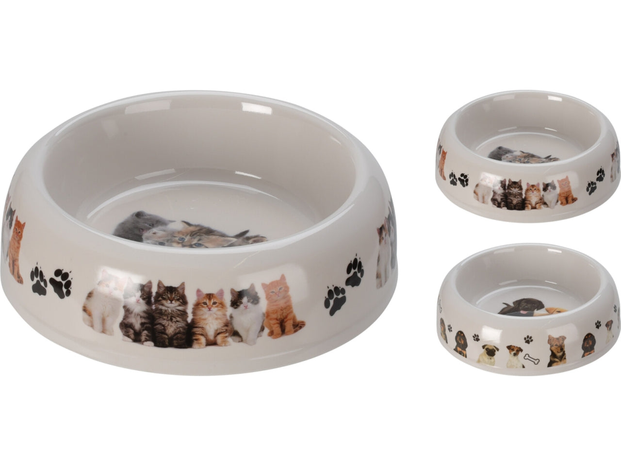 Ciotola animali in melamina18cm -colori assortiti