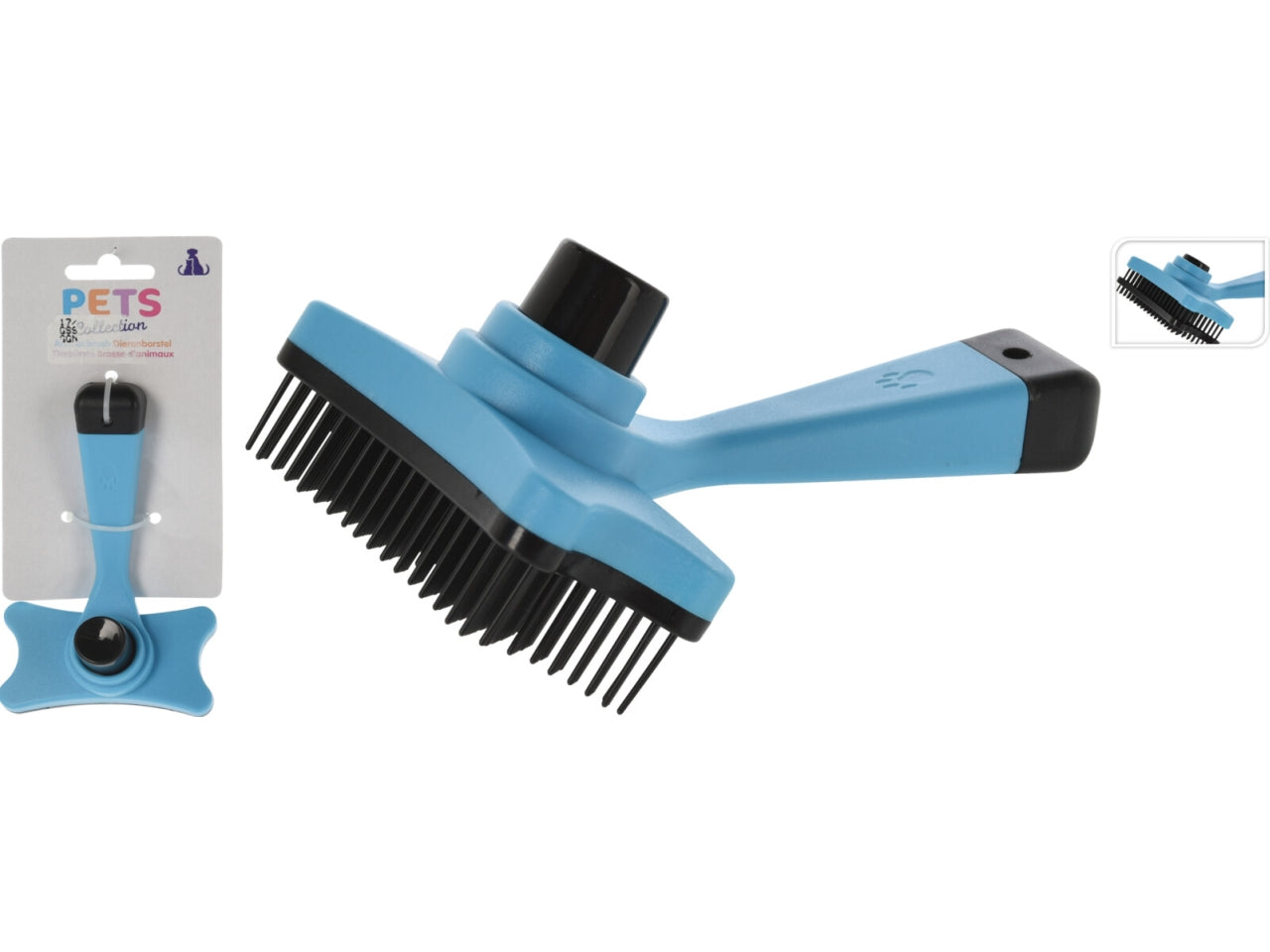 Spazzola animali in abs 13x7x6cm