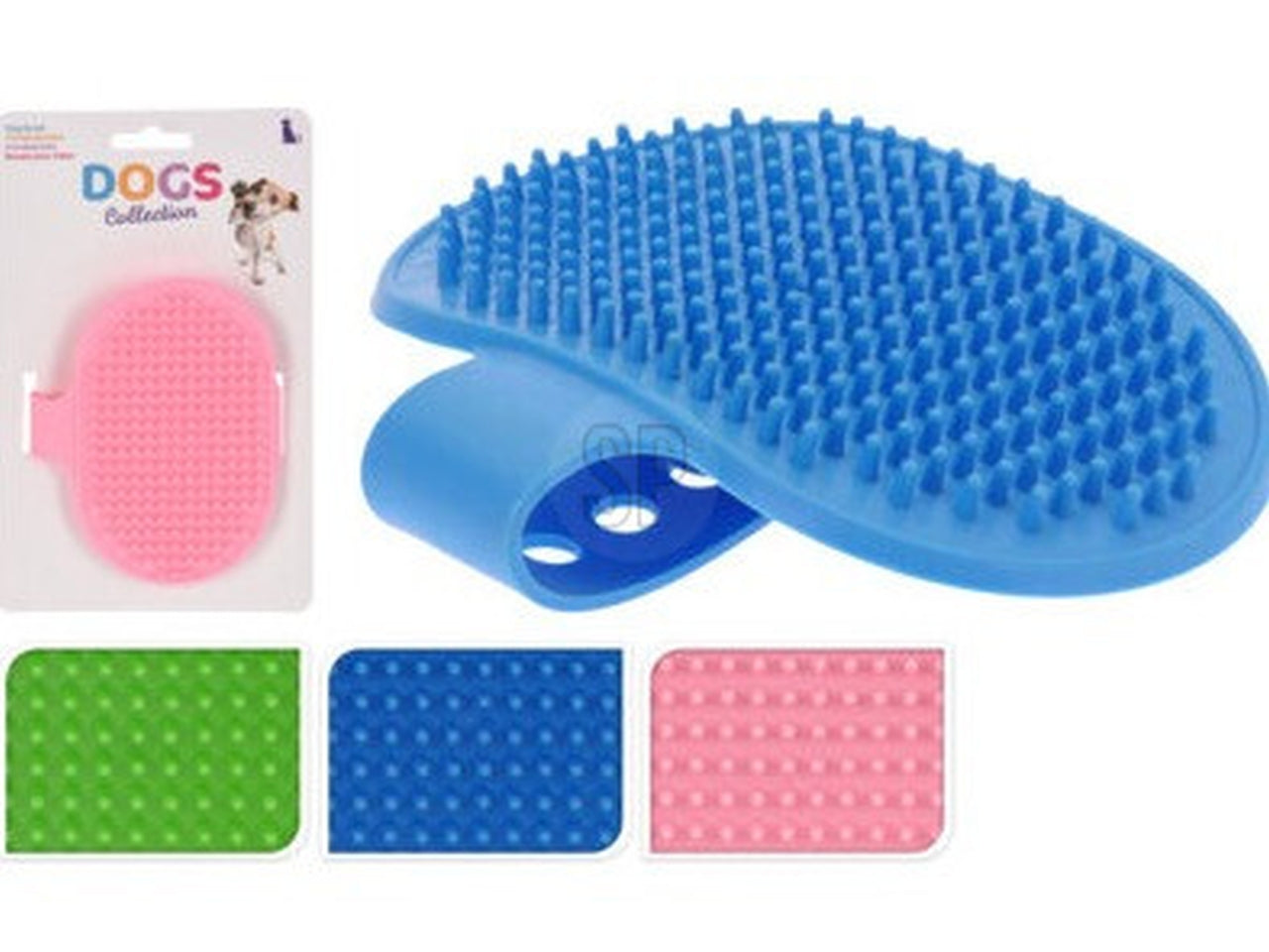 Spazzola cani in silicone 25cm - colori assortiti