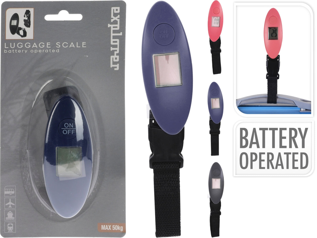 Bilancia bagagli digitale in colori assortiti