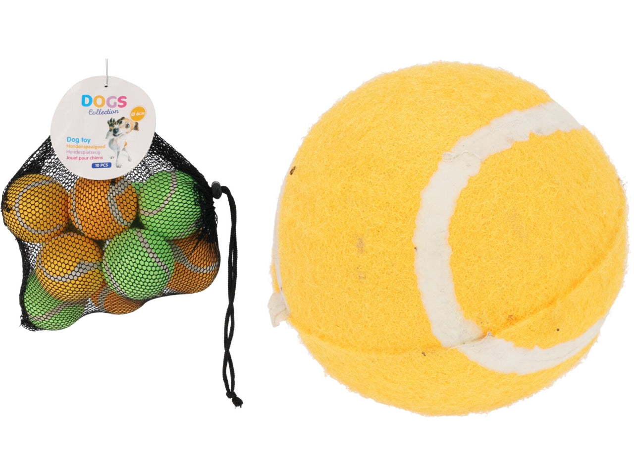 Set 10 palline gioco per cani 6cm