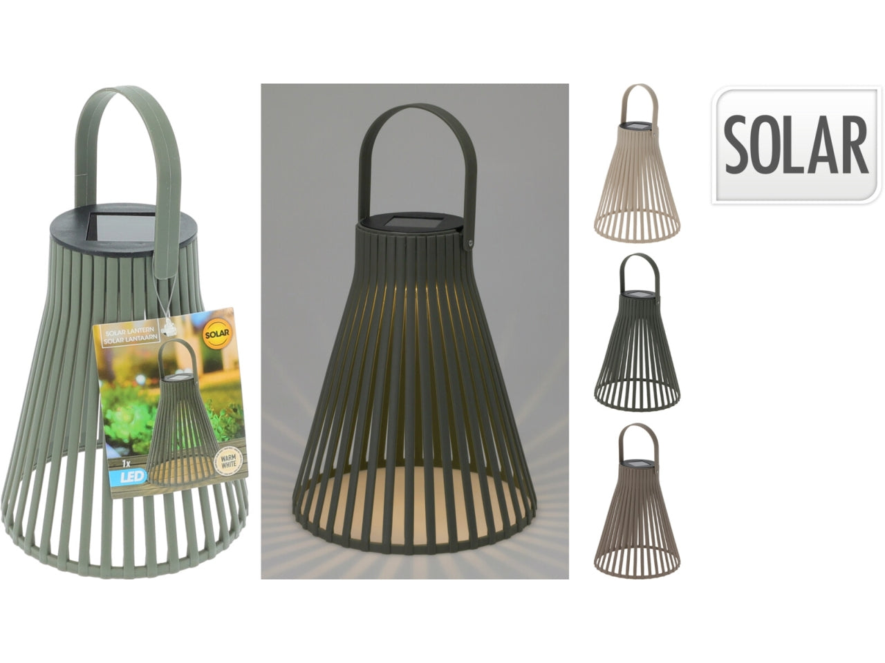 Lanterna solare 14cm colore nera