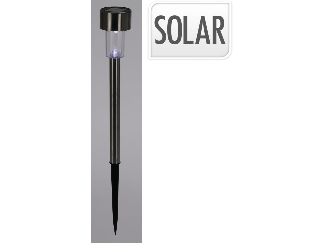 Lampada solare inox 36cm