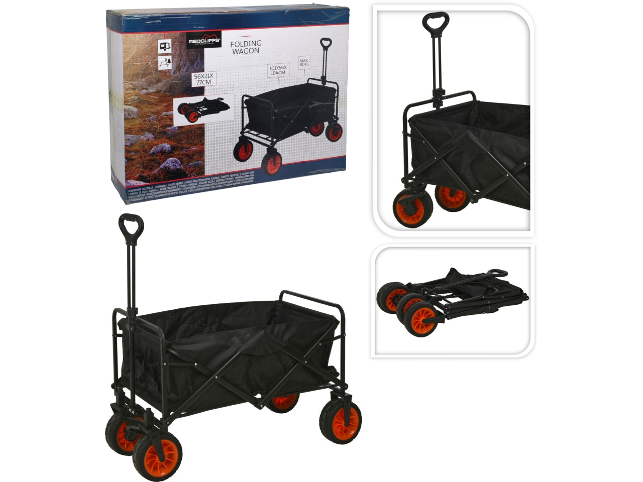 Carrello per spiaggia 101x59x104cm