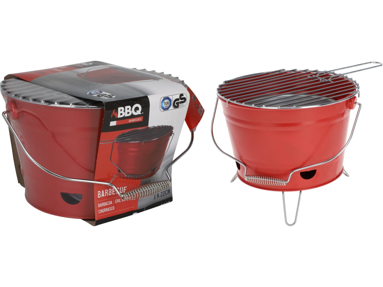 Barbecue da tavolo 27x17cm in colore rosso
