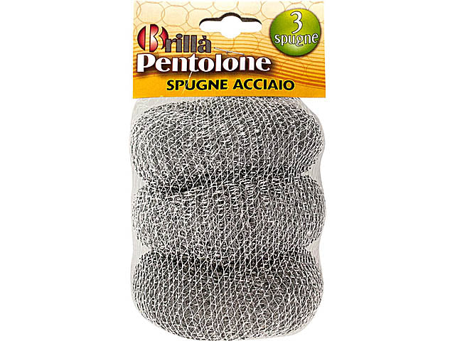 Spugne acciaio 30gr 3 pezzi spu04146a