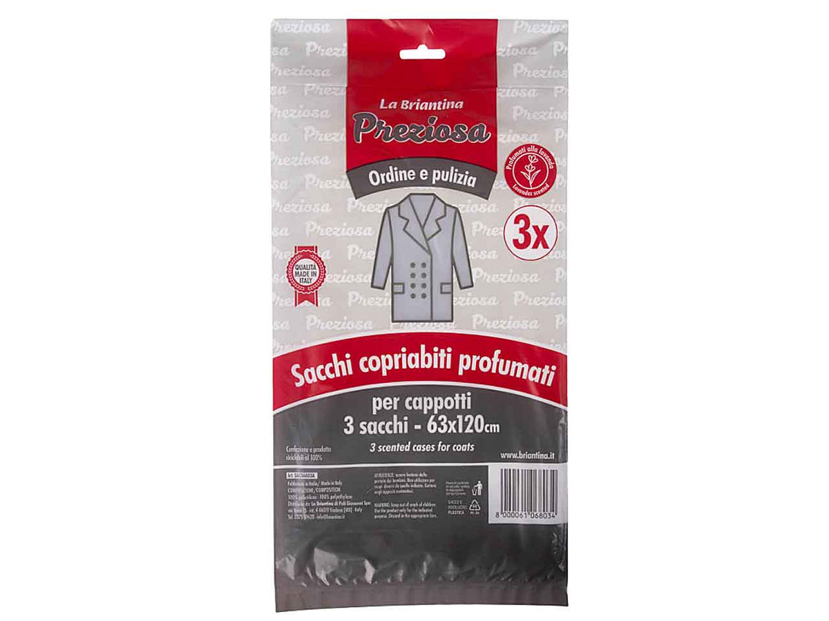 Sacca copricappotti 3 pezzi 63x120cm sac06803a
