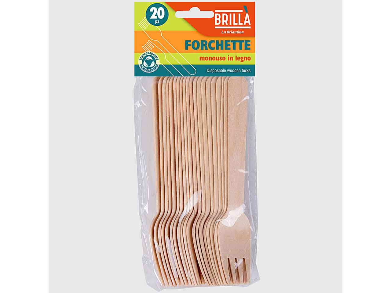Forchetta legno 20 pezzi 16cm pos06705a