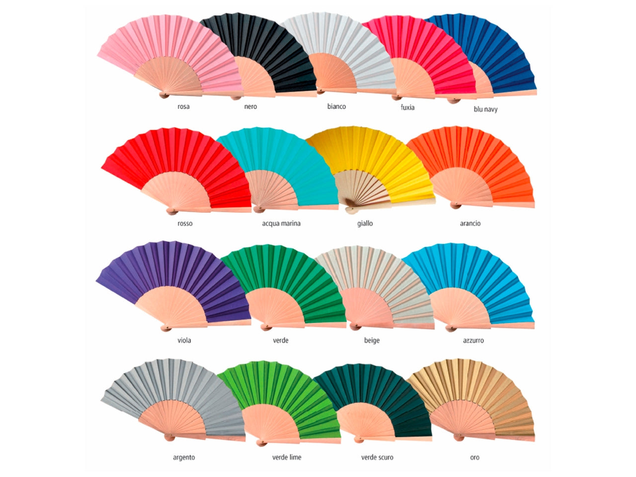 Ventaglio colori assortiti