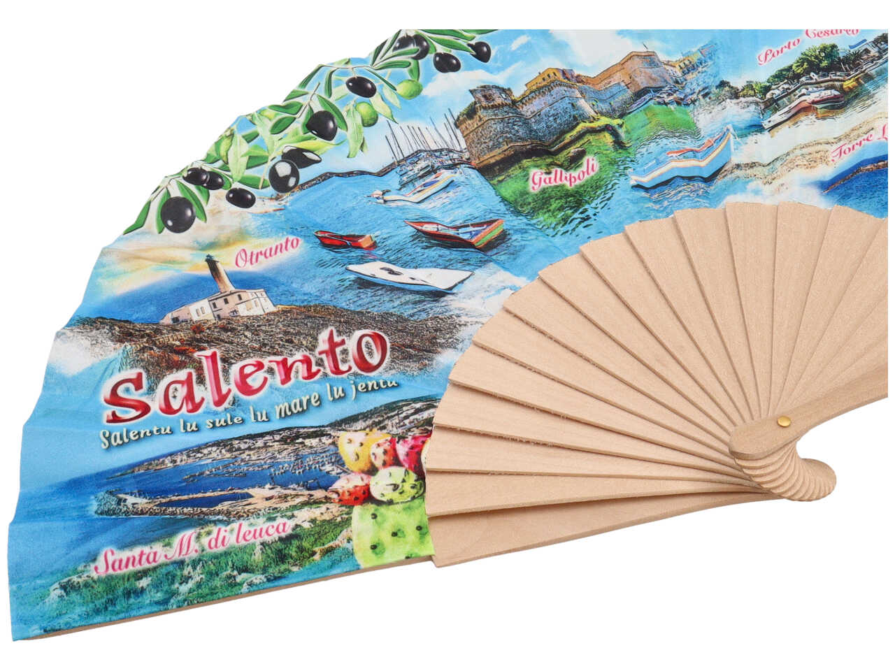 Ventaglio salento manico in legno