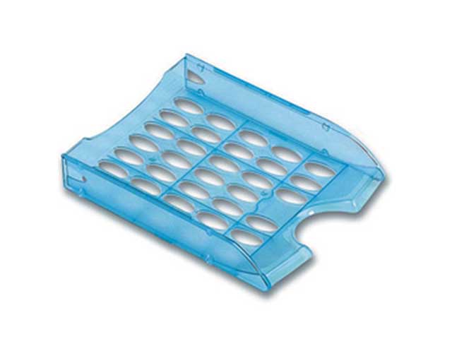 Vaschetta portacorrispondenza trasparente celeste