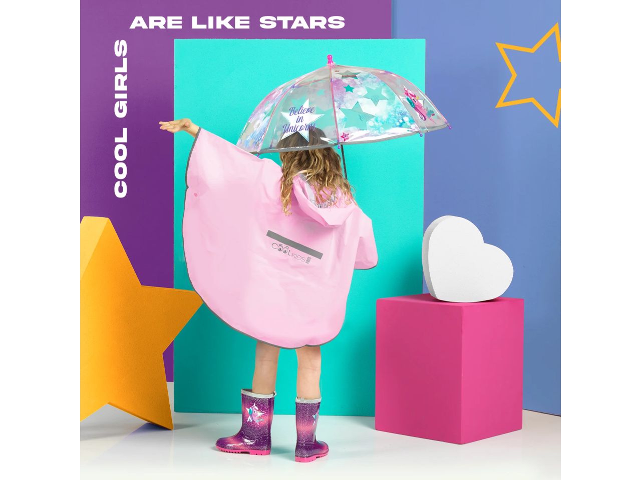 Ombrello con apertura manuale 42cm e cupola poe fantasia unicorno coolkids perletti