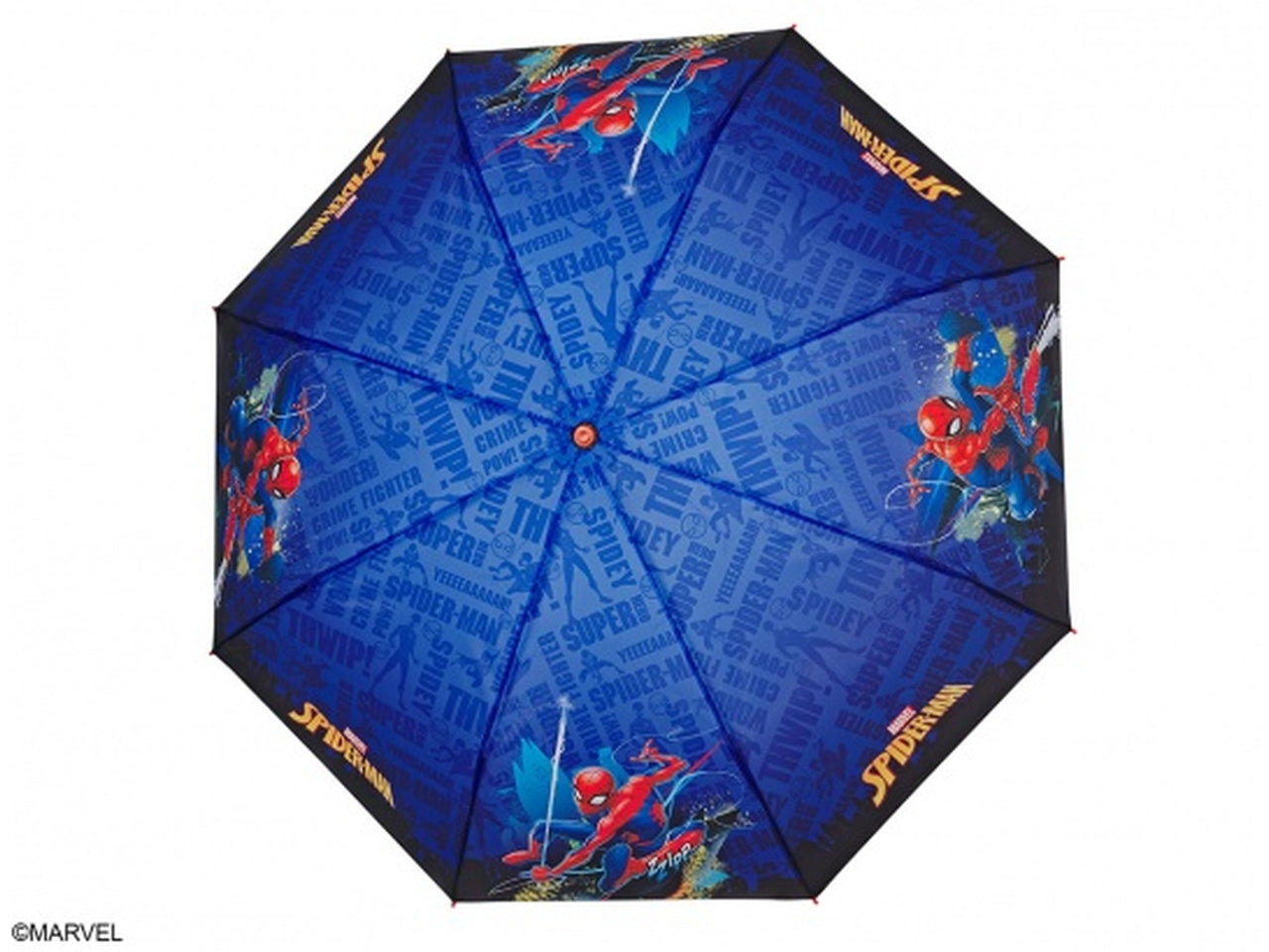 Ombrello tascabile Spiderman da bambino blu, apertura manuale - Perletti