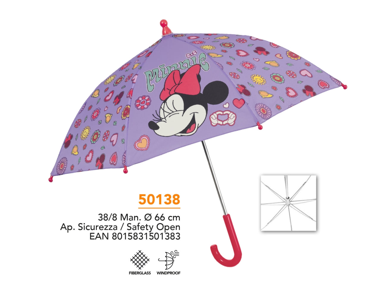 Ombrello kids manuale 38cm Minnie